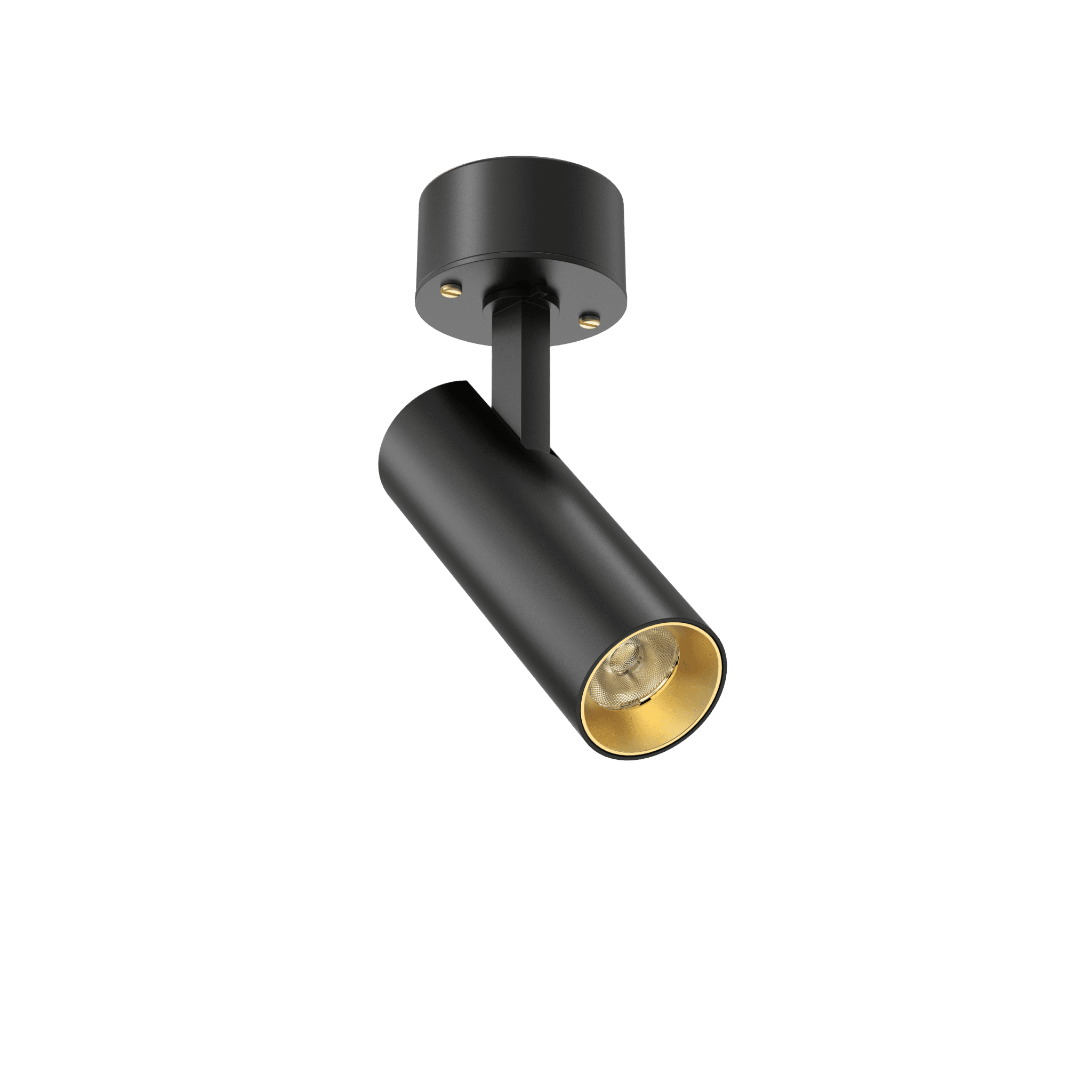 tubular 40 surface mount adjustable black with gold baffle