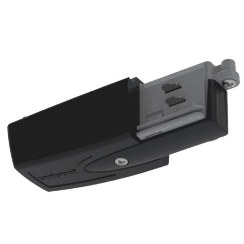 Track End Feed, 3 Circuit Track, Black/White, Left/Right Polarity