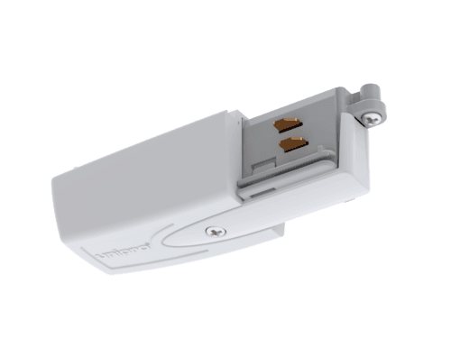Track End Feed, 3 Circuit Track, Black/White, Left/Right Polarity