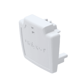 End Cap, 3 Circuit Track, Black/White