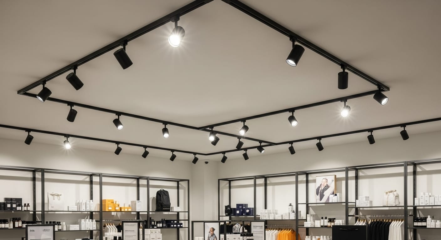 track lighting within retail