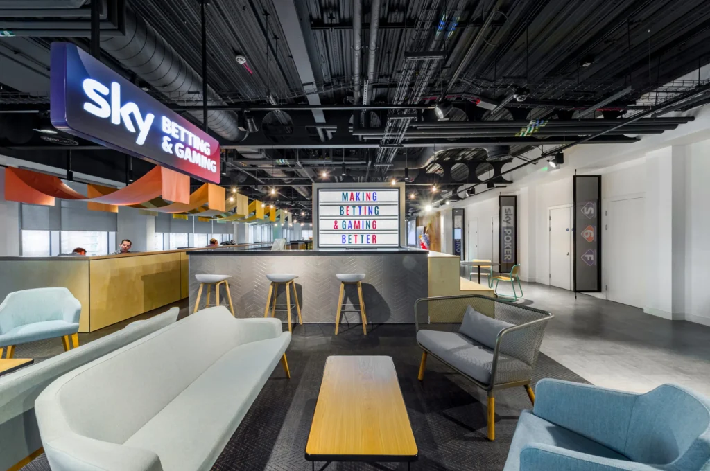 Home 16 sky betting and games office lighting set up
