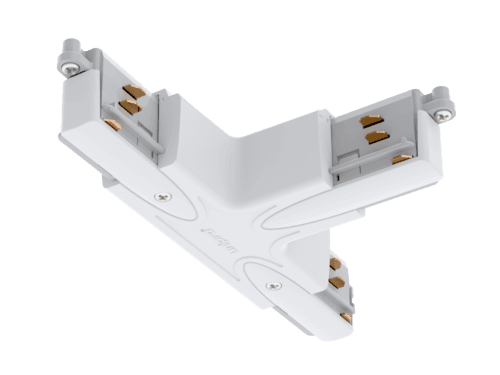 T-Feed Connector, 3 Circuit Track, Black/White